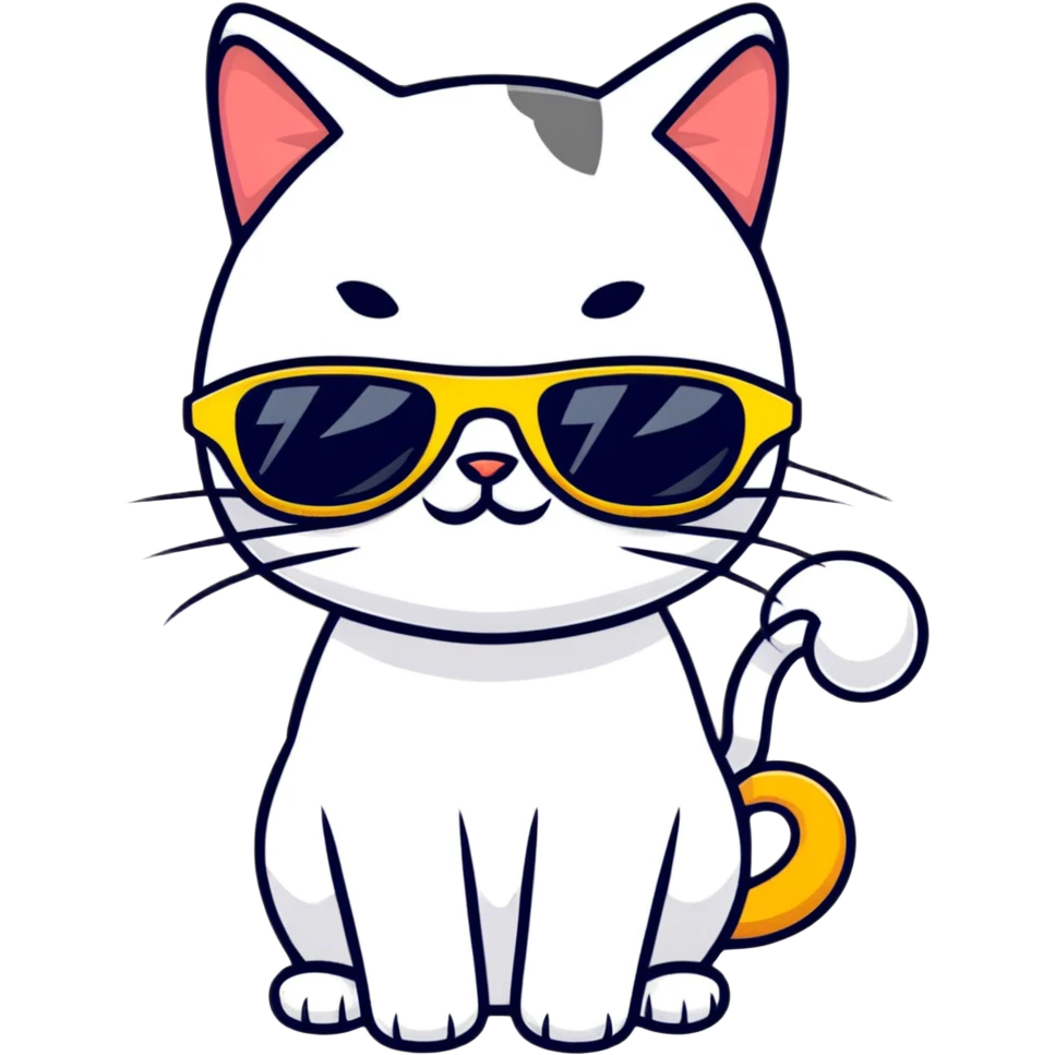 Cat with sunglasses emoji