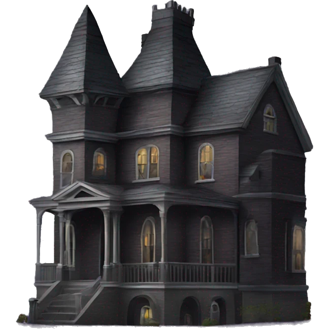 Side view Nevermore Academy. Haunted Addams house.  emoji