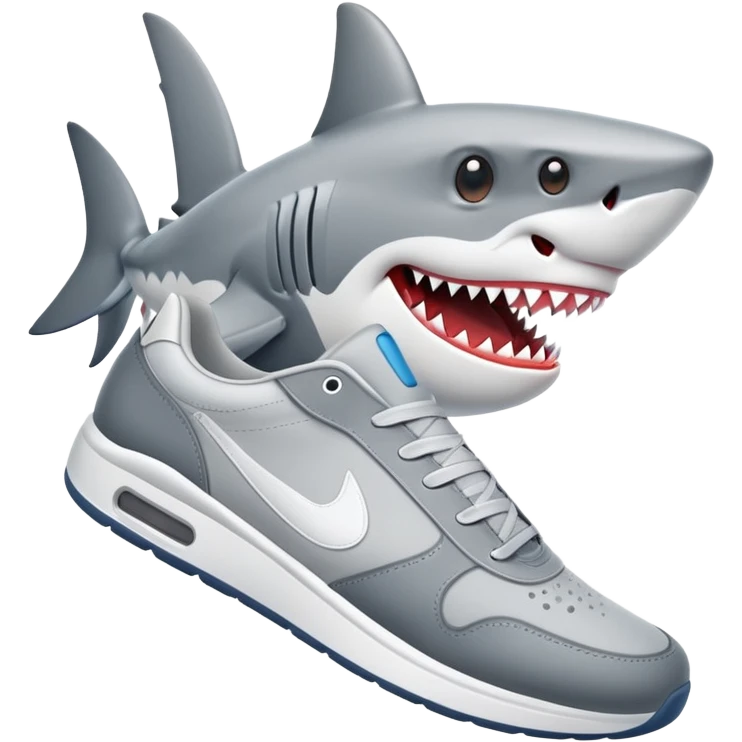 tiburon con zapatillas  emoji