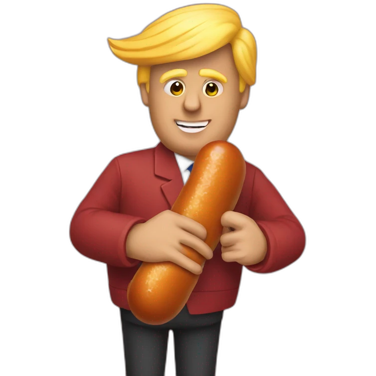 trump-holding-his-sausage emoji