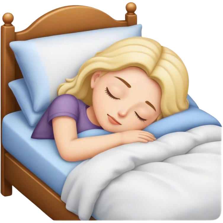 Sleeping in a warm bed emoji