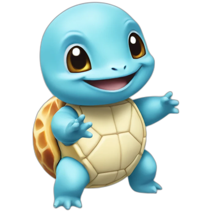 Squirtle con un queso emoji