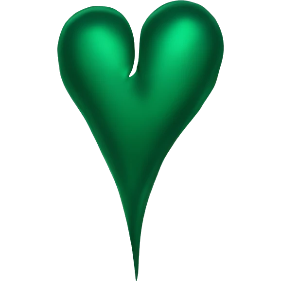 Two dark green hearts like this 💕 but green emoji