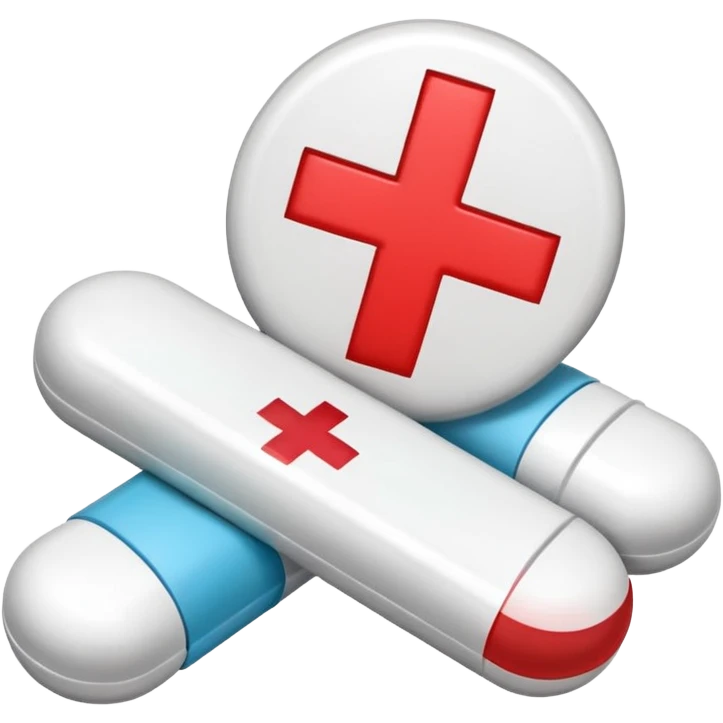 medicine and (cross negative sign above these) emoji