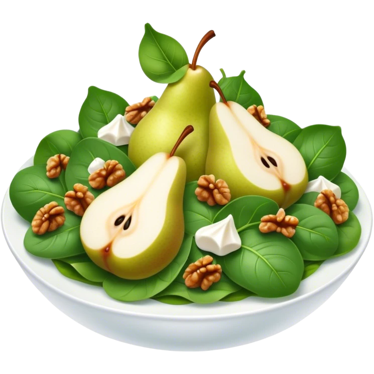 Pear spinach salad emoji