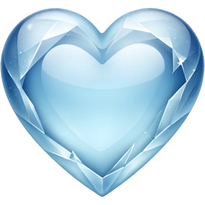 хрустальное матовое   сердце   emoji