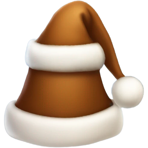 brown santa claus hat with shimmering garland emoji
