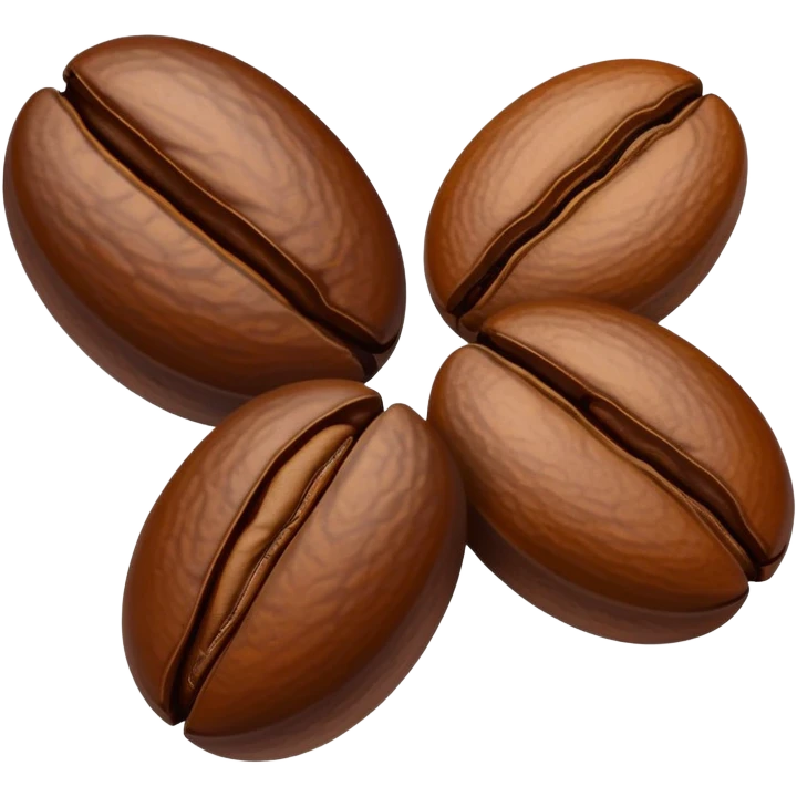 a brown coffee bean, kahve çekirdeği emoji