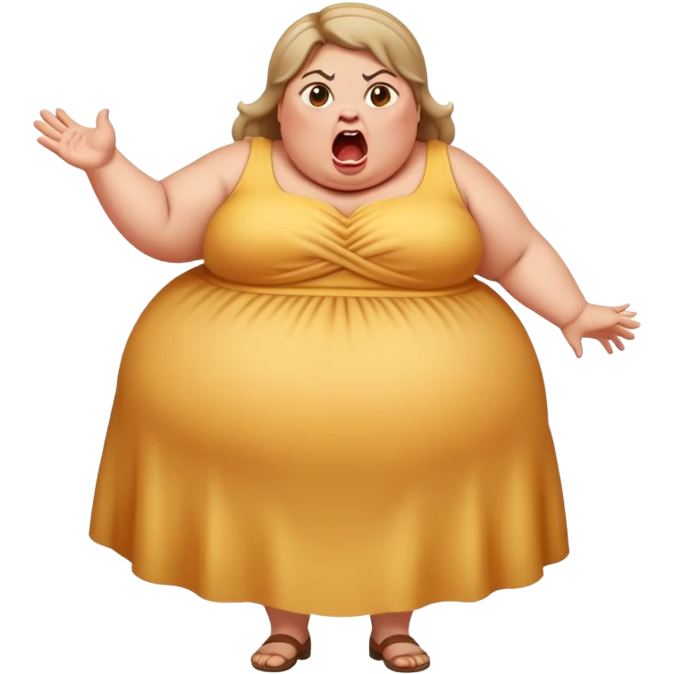 yelling fat lady emoji
