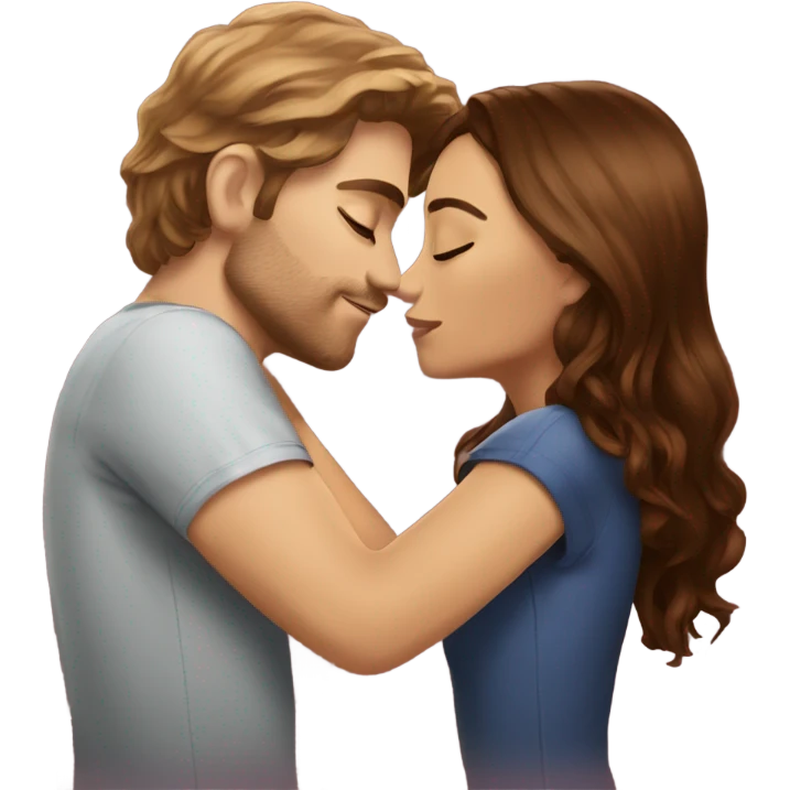 Mexican gotg girl kissing brown haired white boy  emoji