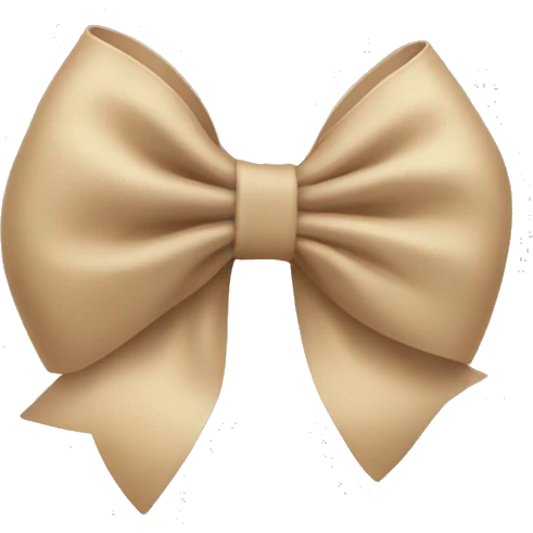 Beige bow emoji