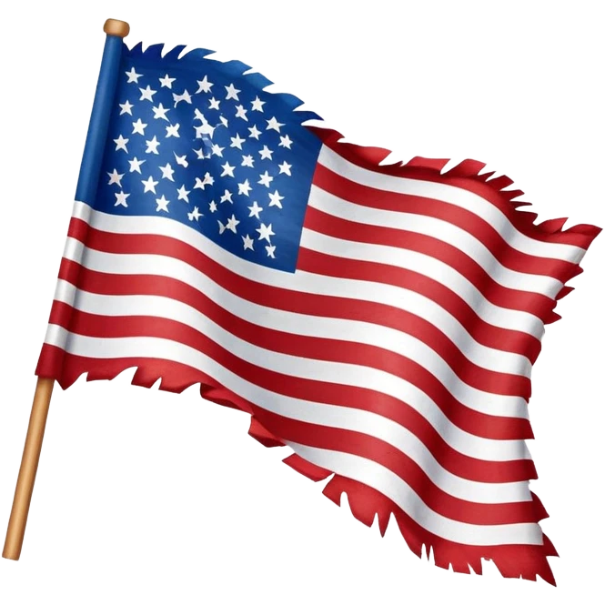 tattered upside down American flag emoji