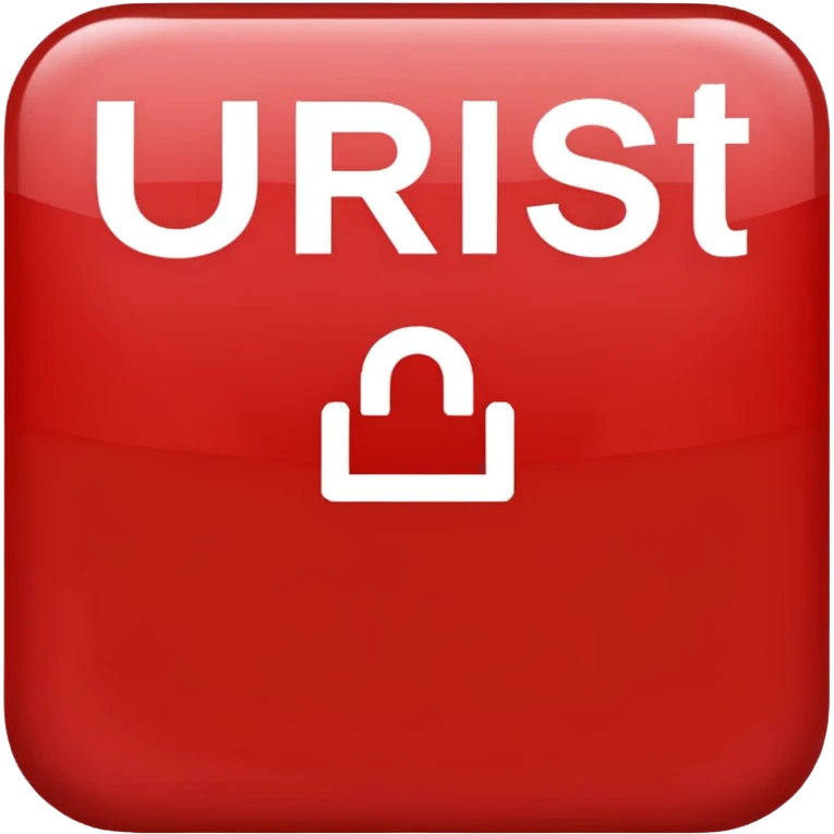 a red square with the words ur pist in the middle of the square emoji