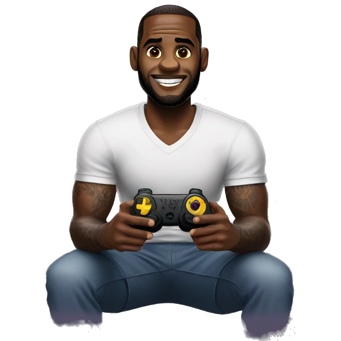 Lebron playing video games emoji