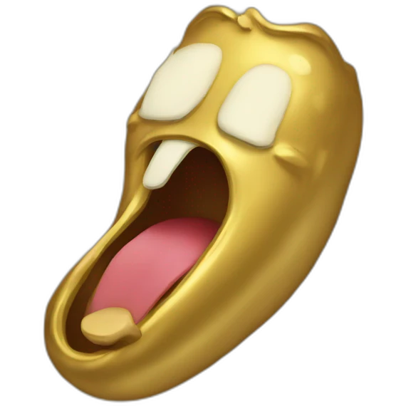 a gold tongue emoji