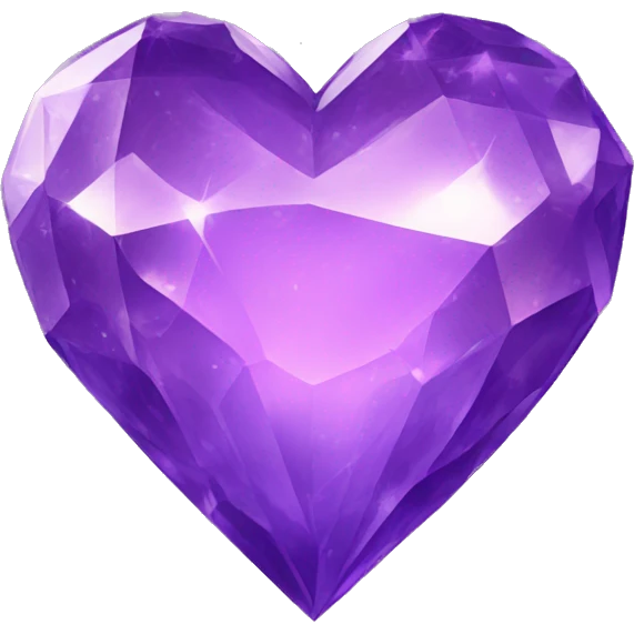 Purple crystal heart emoji