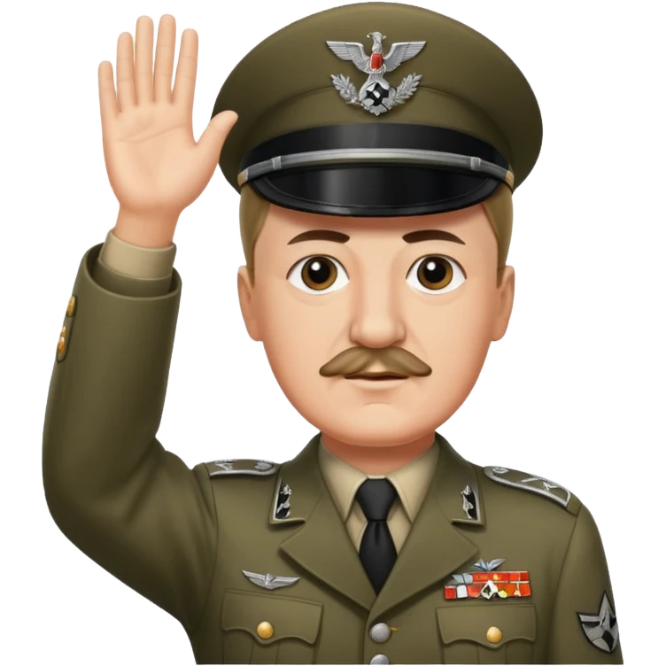 Hitler with arm straight raised emoji