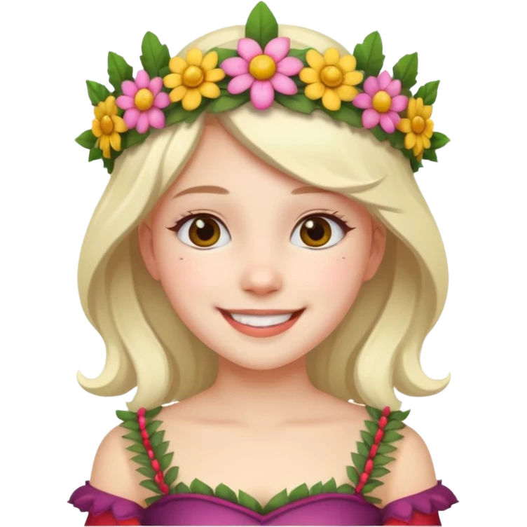 Девочка в костюме на Иван купала emoji