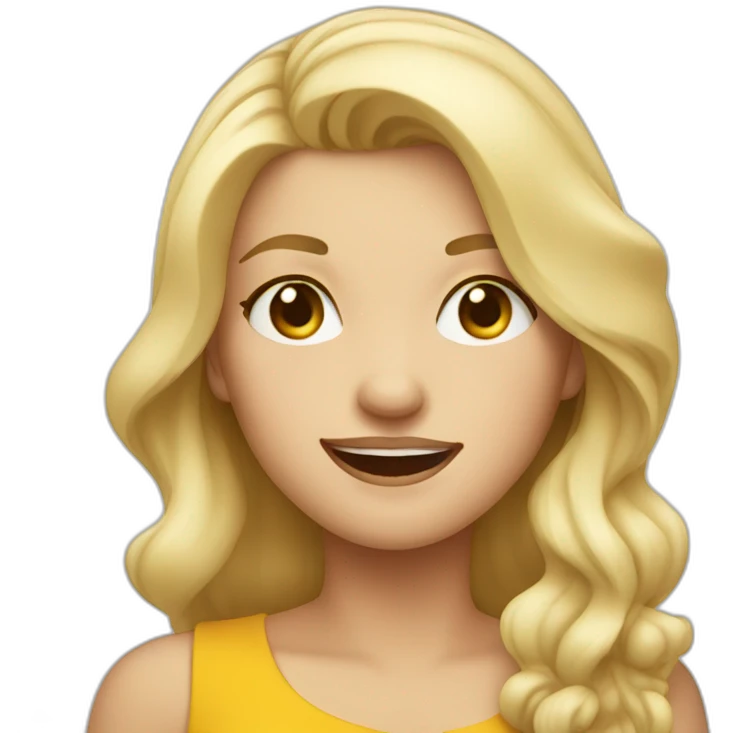 blonde girl winking  emoji