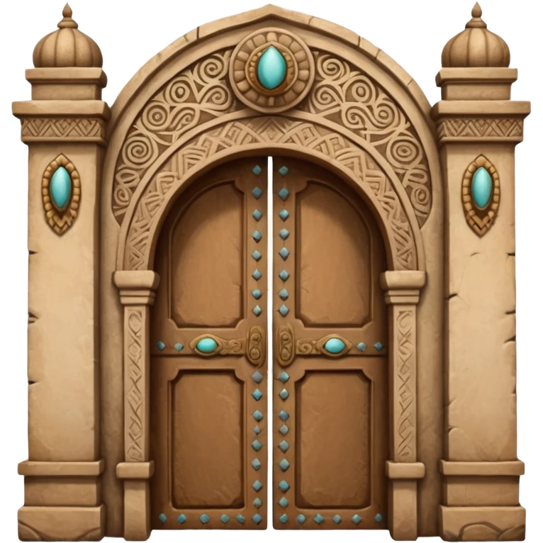 Ethiopian stone gate Harar's famous entrance large crafted door emoji