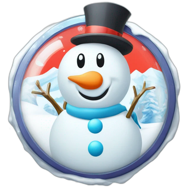 Snowman Badge Medal Epic Mystery Legendary NewYear PokemonTheme Pokeball Snowfall Snowballs emoji