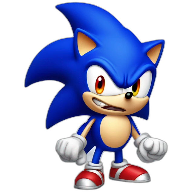sonic with red eyes and sharp teeth emoji