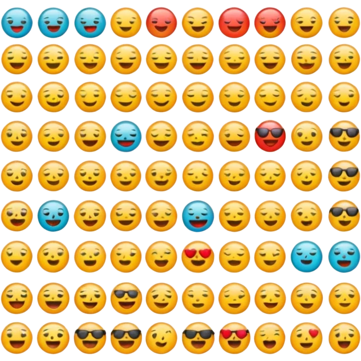 100 emoji with 200 emoji