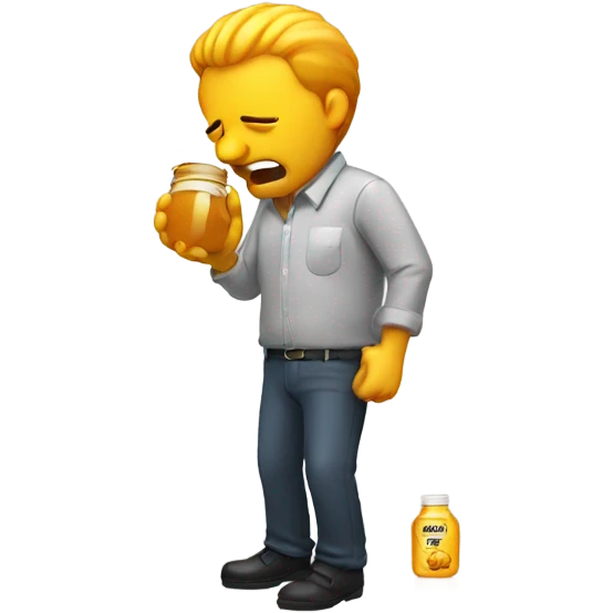Man vommiting honey emoji