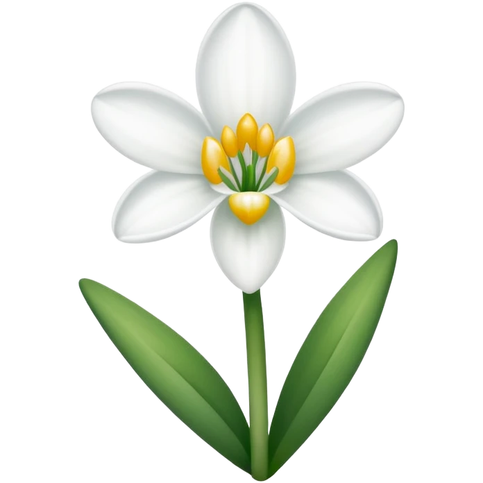 snowdrop flower with sun emoji