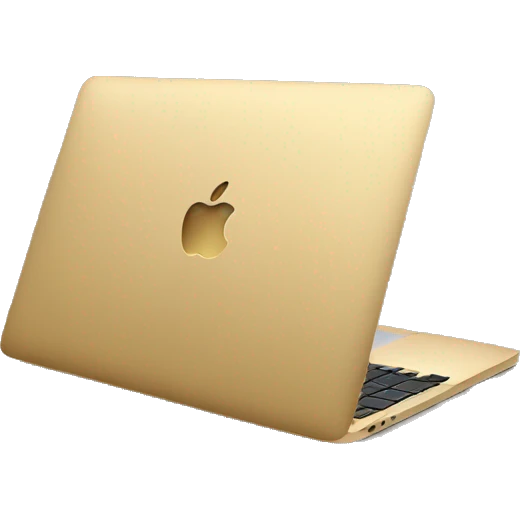 Gold macbook emoji