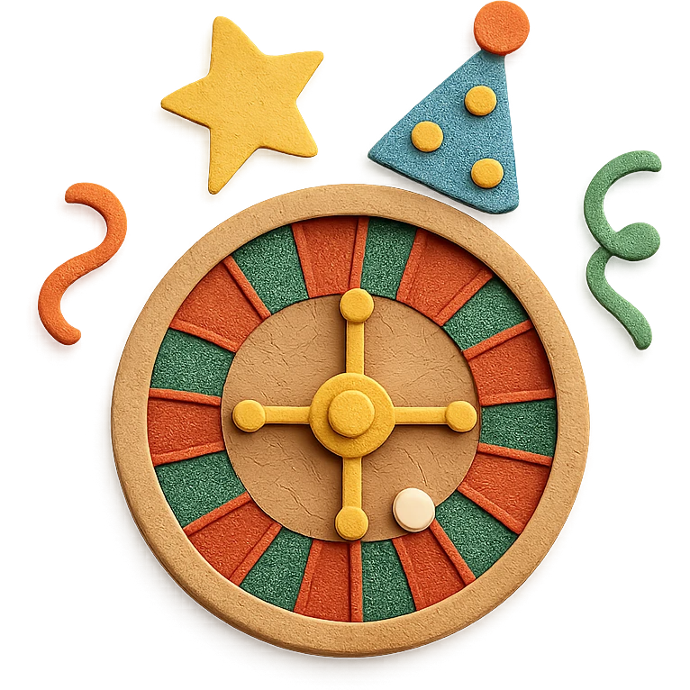 roulette wheel with festive decorations emoji