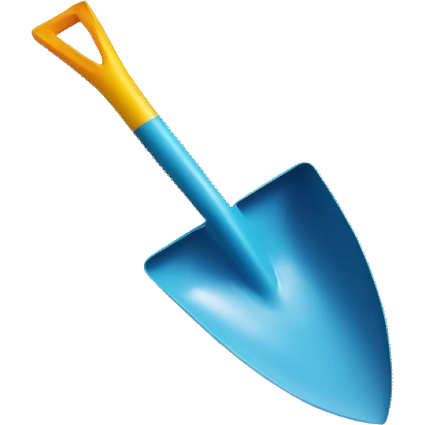 Plastic shovel in Sand emoji