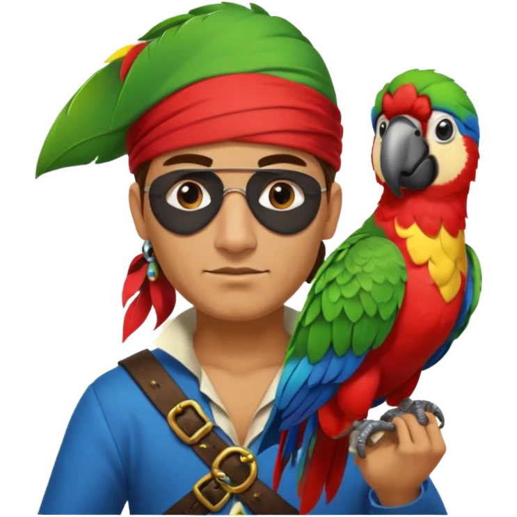 pirate and parrot emoji