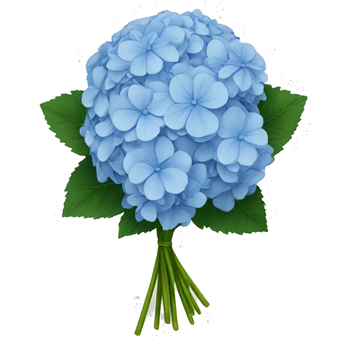 Single colored Hydrangea bouquet emoji