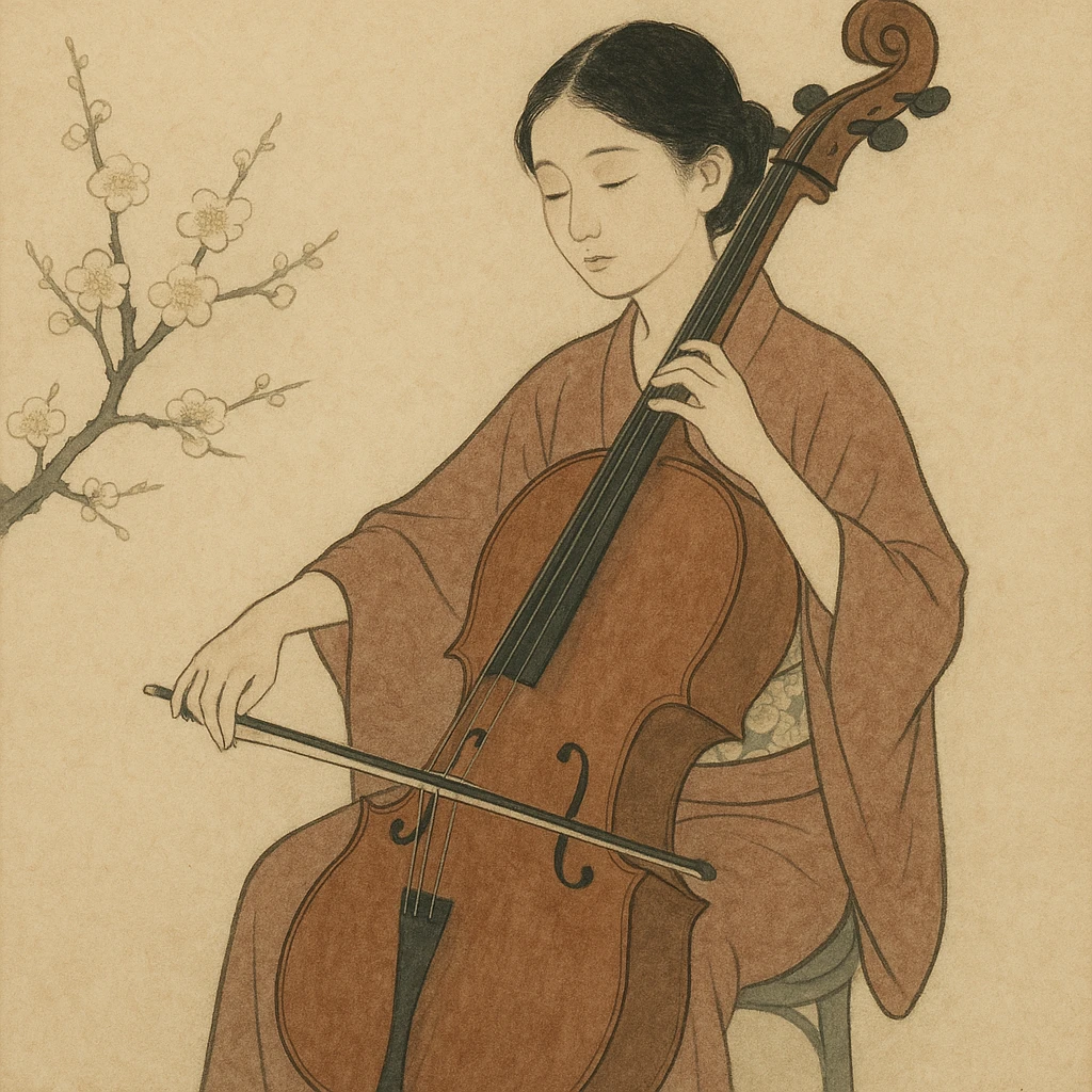 girl playing cello emoji