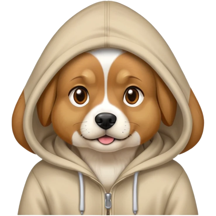 Dog Wearing hoodie emoji