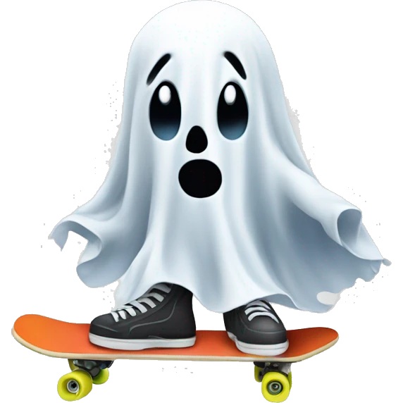 Ghost in a skate emoji