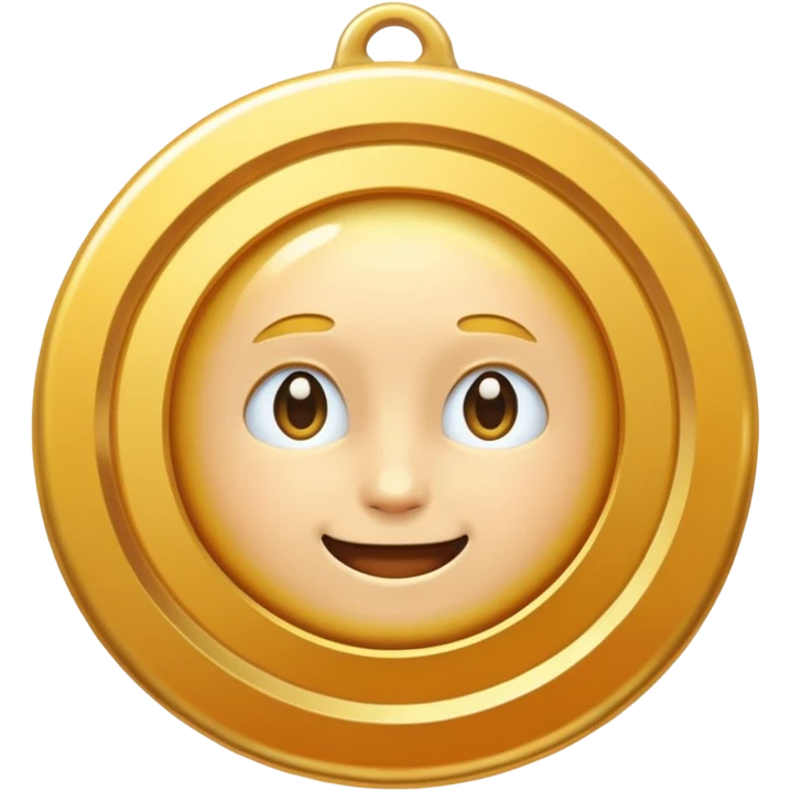 gold medal with no engraved on it emoji
