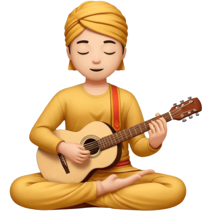 Play guitar to meditate and relax  emoji