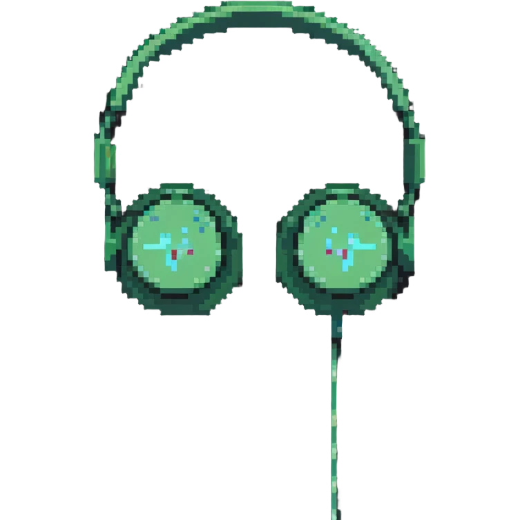 green headphones emoji