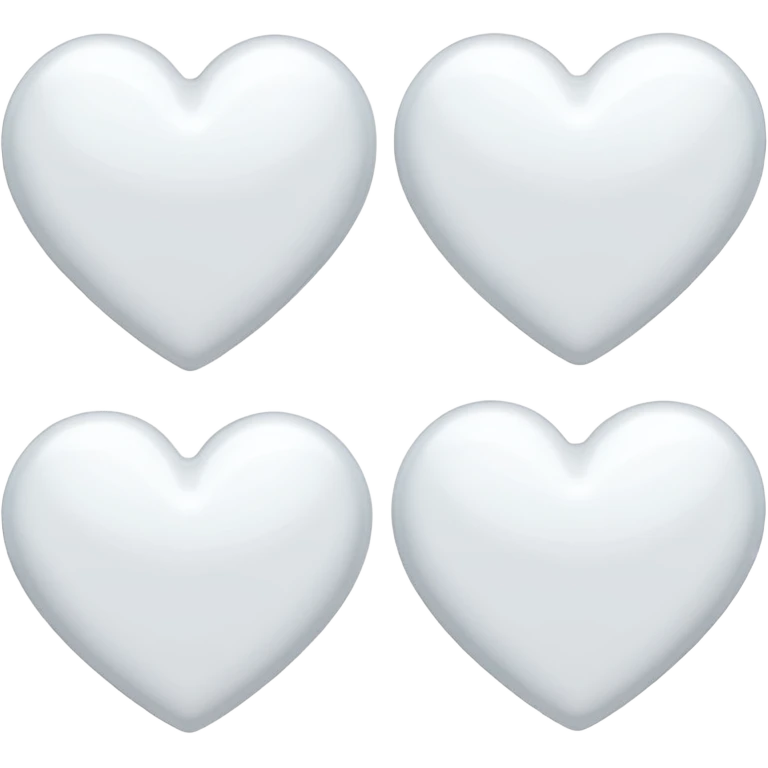 White hearts emoji