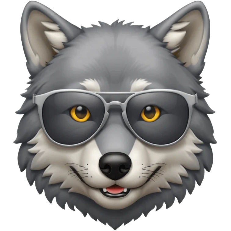 Wolf wearing sunglasses  emoji