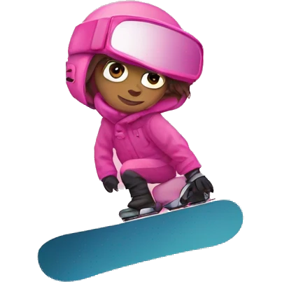 Pink snowboard  emoji