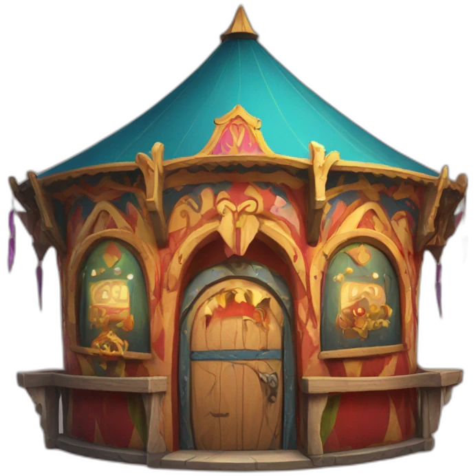 medieval funhouse decorated in a carnival way emoji