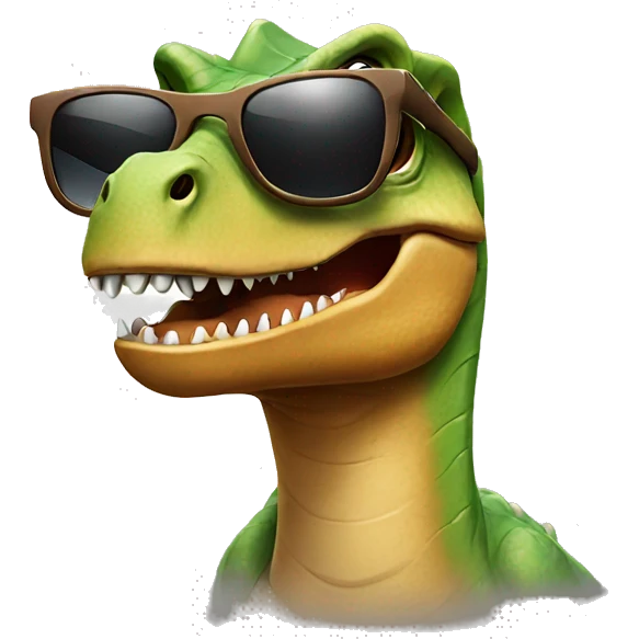 dinosaur wearing sunglasses  emoji