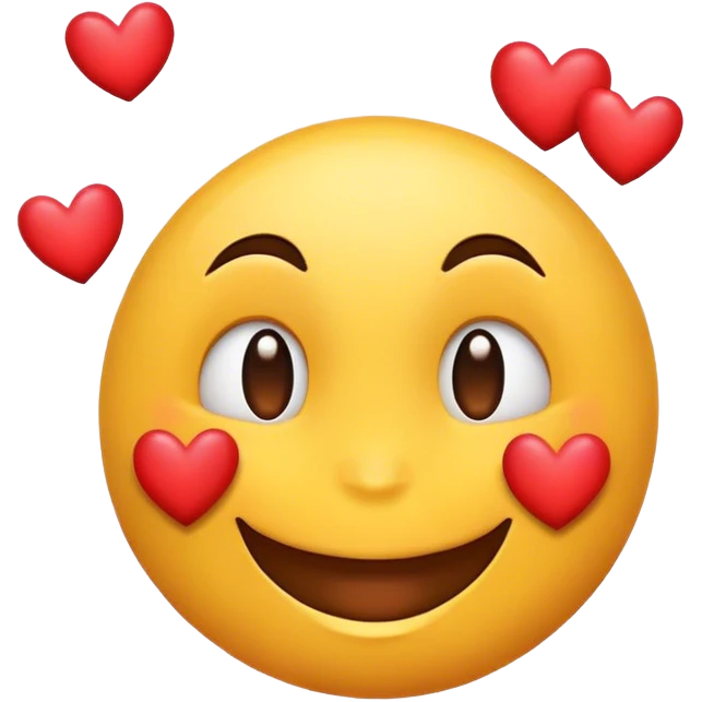 Happy face with hearts  emoji