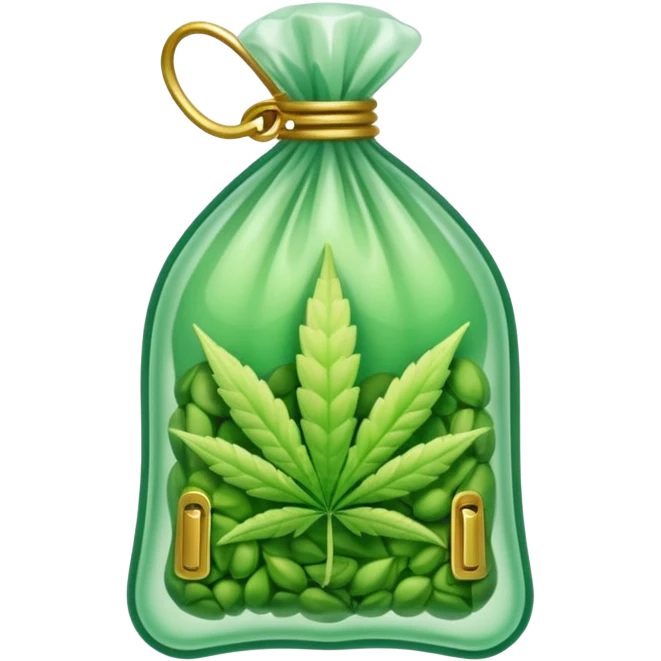 weed bud pack zip transparent emoji