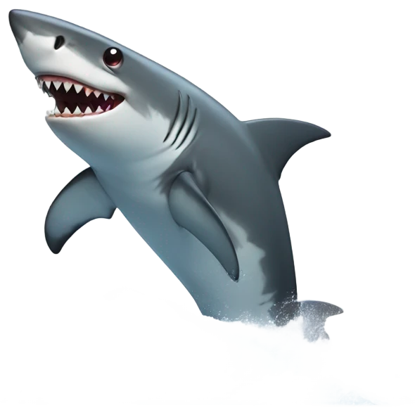 Shark surfing emoji