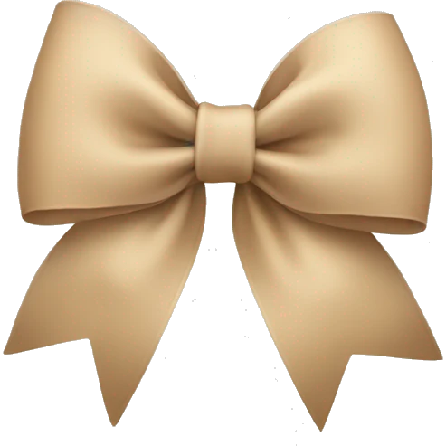 beige bow emoji