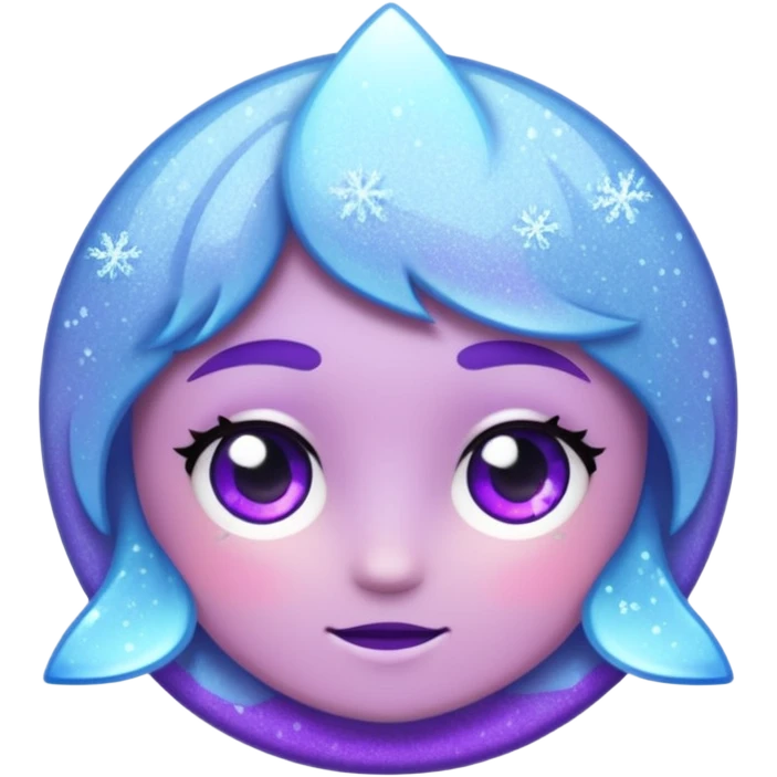 glitter frost cian and purple emoji